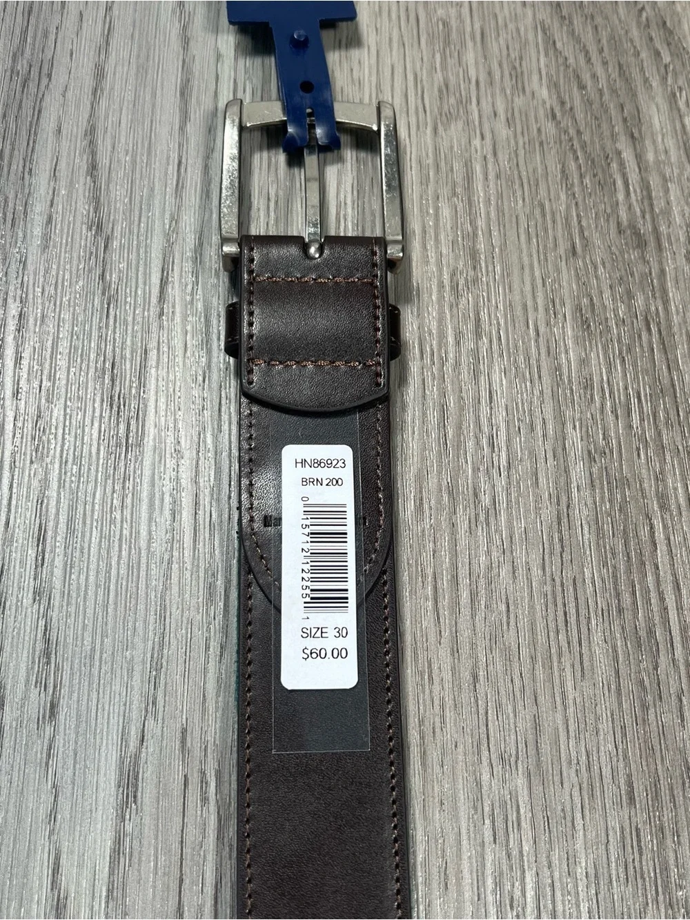 New Penguin Men's Needlepoint Brown Leather Belt Green Ducks Size 30 Golf Preppy